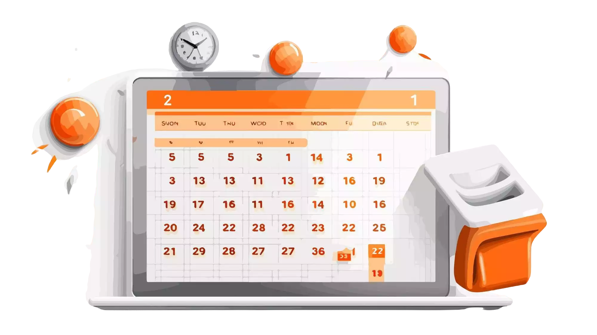 Ilustração de calendário